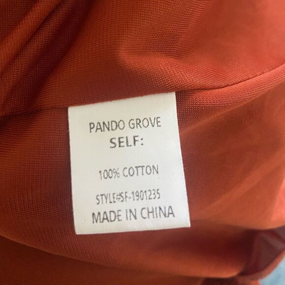 Pando grove Rust Half Sleeve Round Neck Natural
Cotton Plaid Mini Dress Sz S - Picture 9 of 14